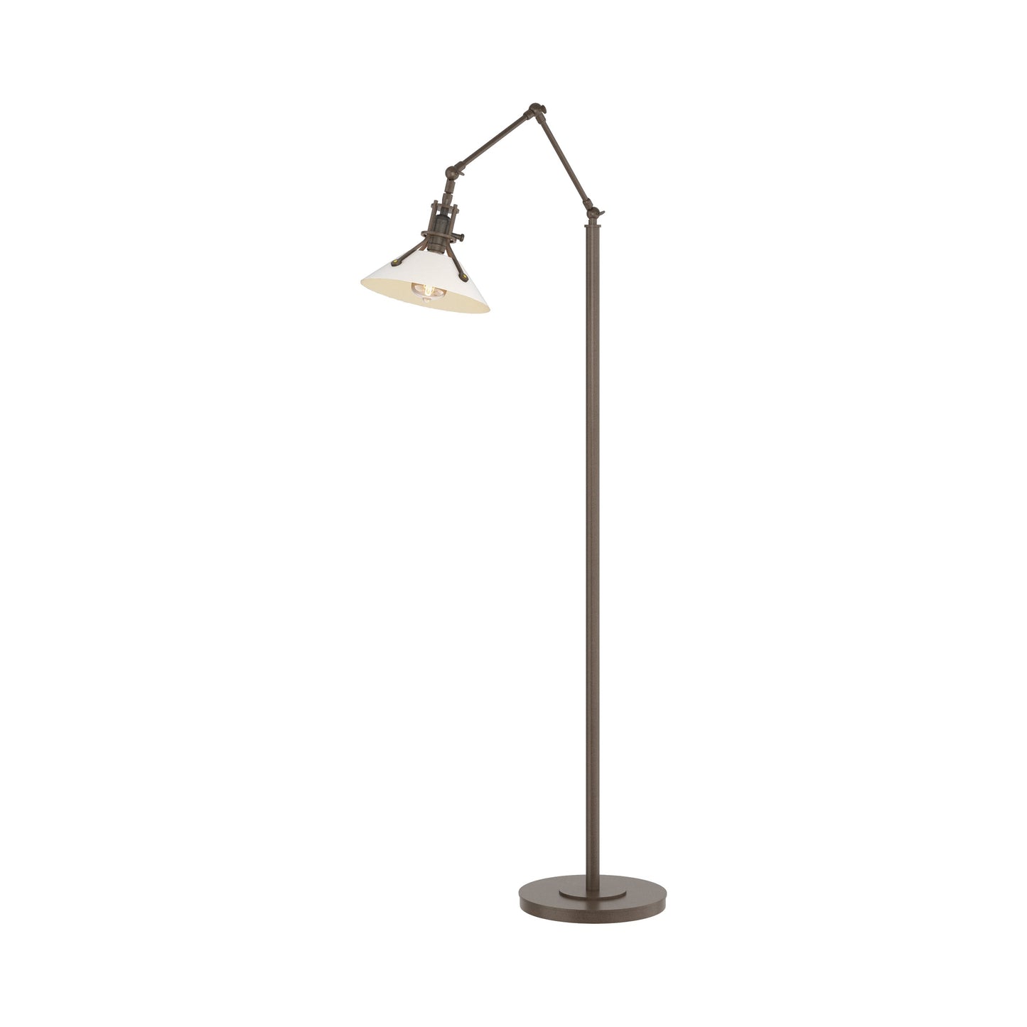 Henry Floor Lamp in Bronze/White.