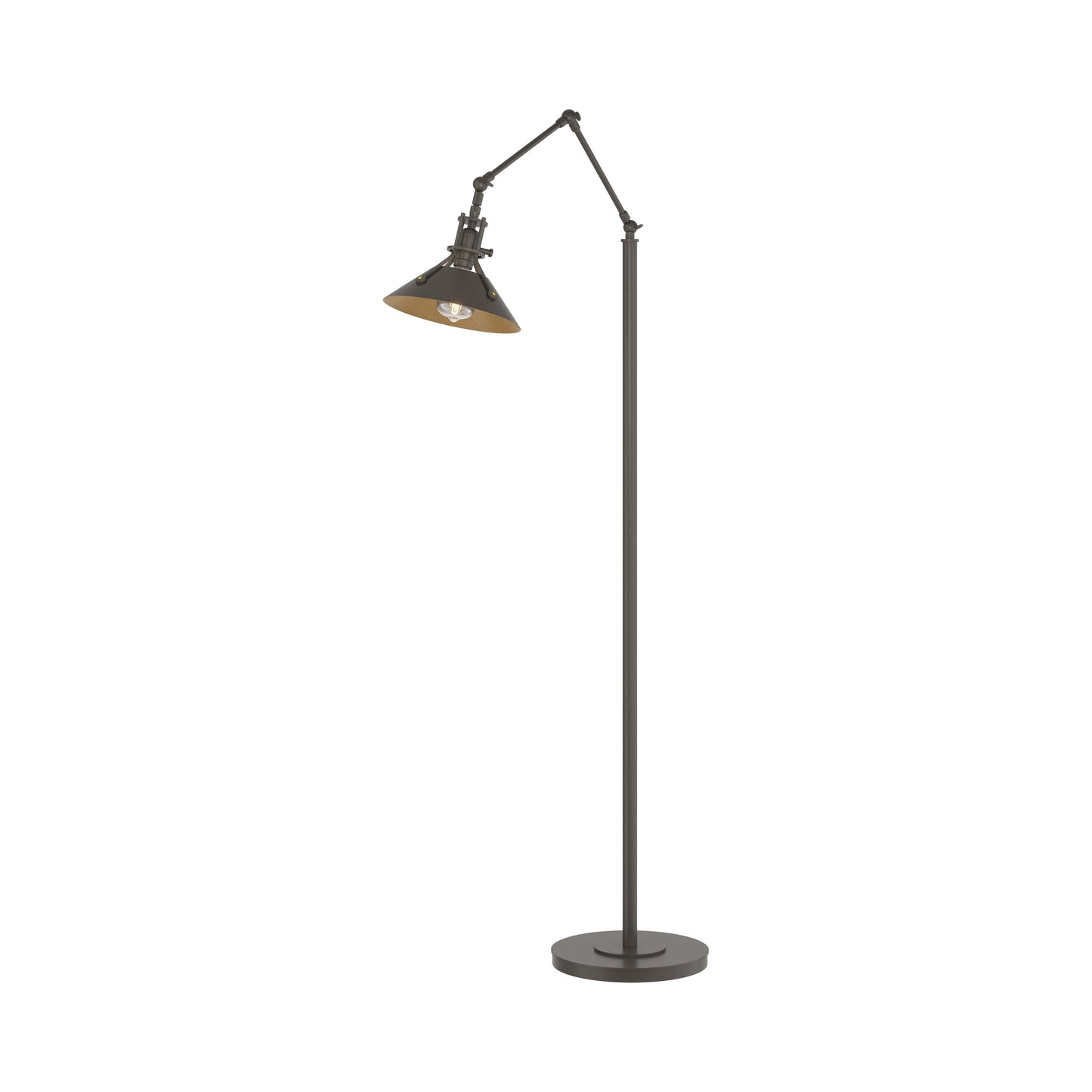 Henry Floor Lamp in Dark Smoke/Oil Rubbed Bronze.