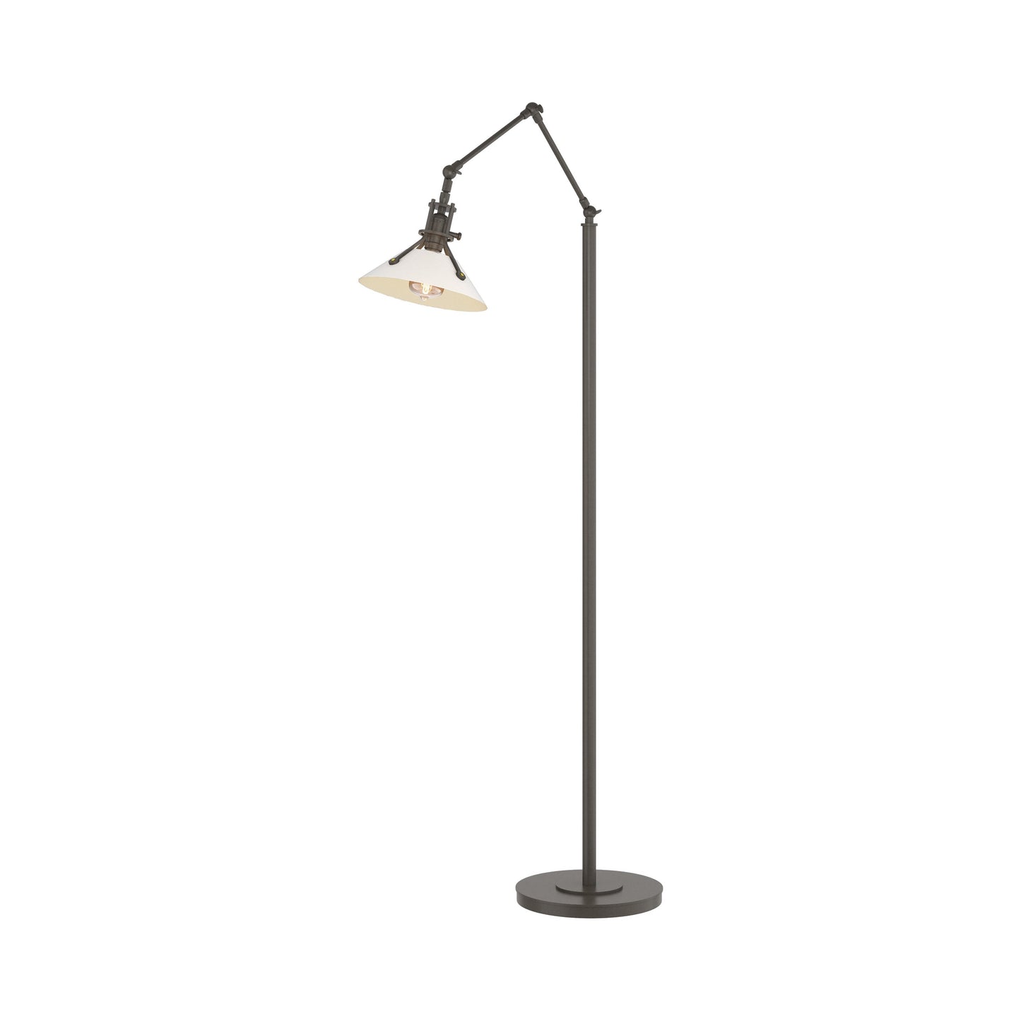 Henry Floor Lamp in Dark Smoke/White.