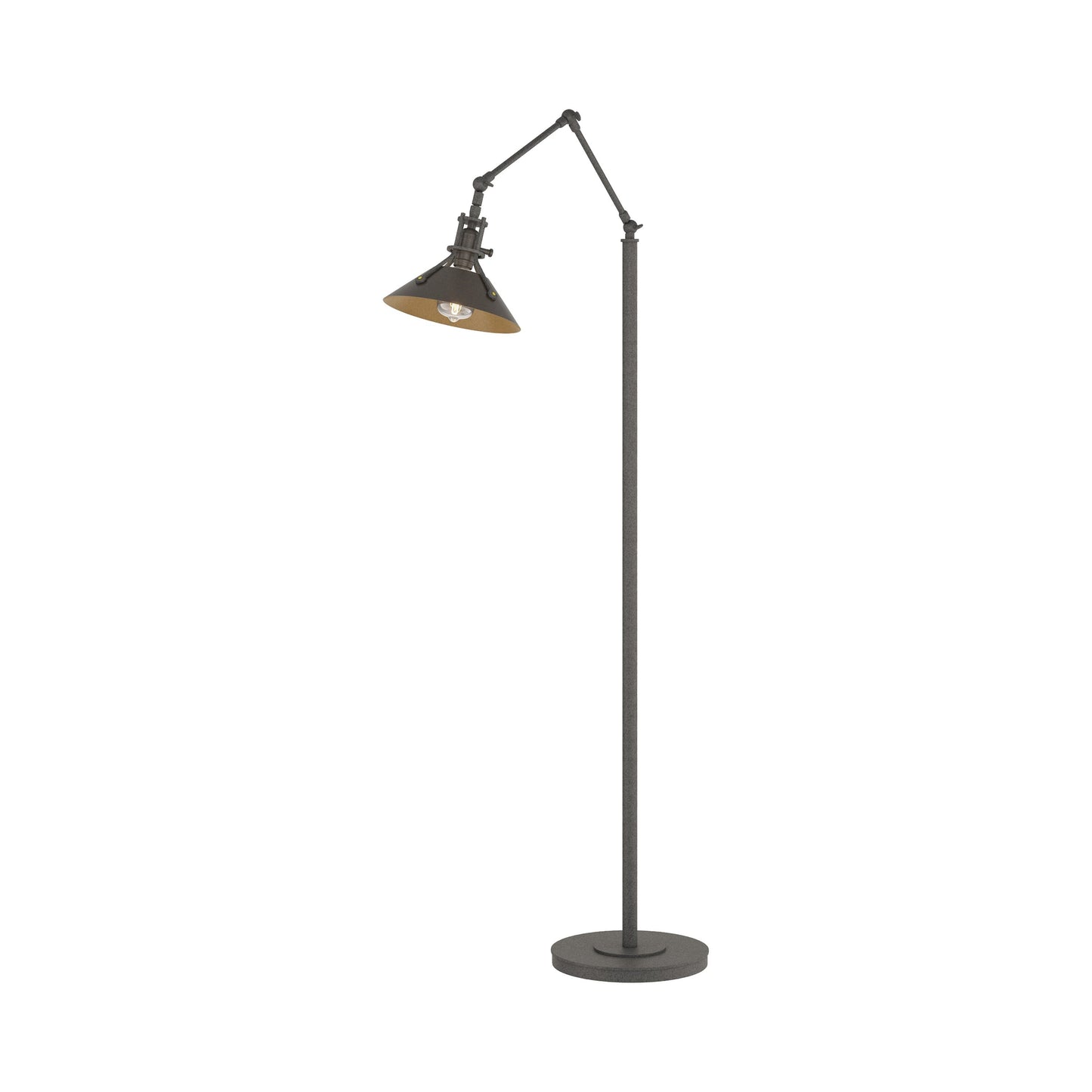 Henry Floor Lamp in Natural Iron/Oil Rubbed Bronze.