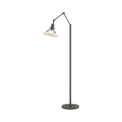 Henry Floor Lamp in Natural Iron/White.