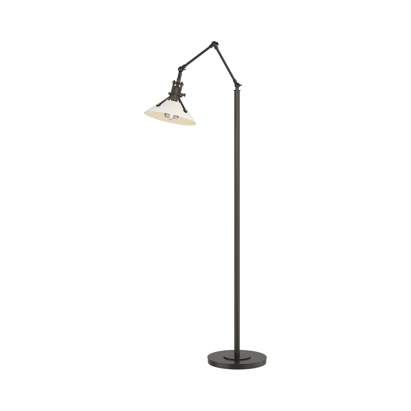 Henry Floor Lamp in Oil Rubbed Bronze/White.