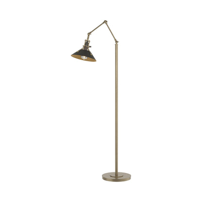 Henry Floor Lamp in Soft Gold/Black.