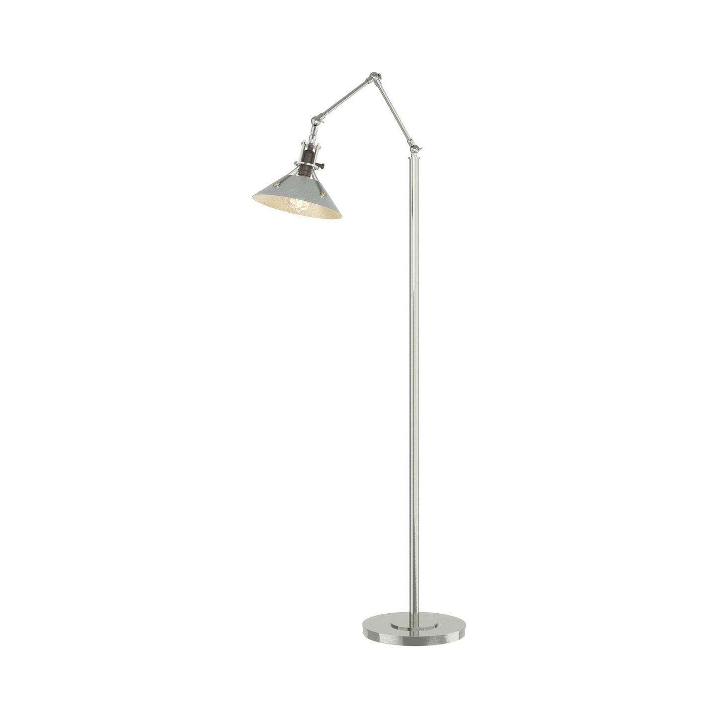Henry Floor Lamp in Sterling/Vintage Platinum.