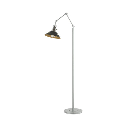 Henry Floor Lamp in Vintage Platinum/Black.