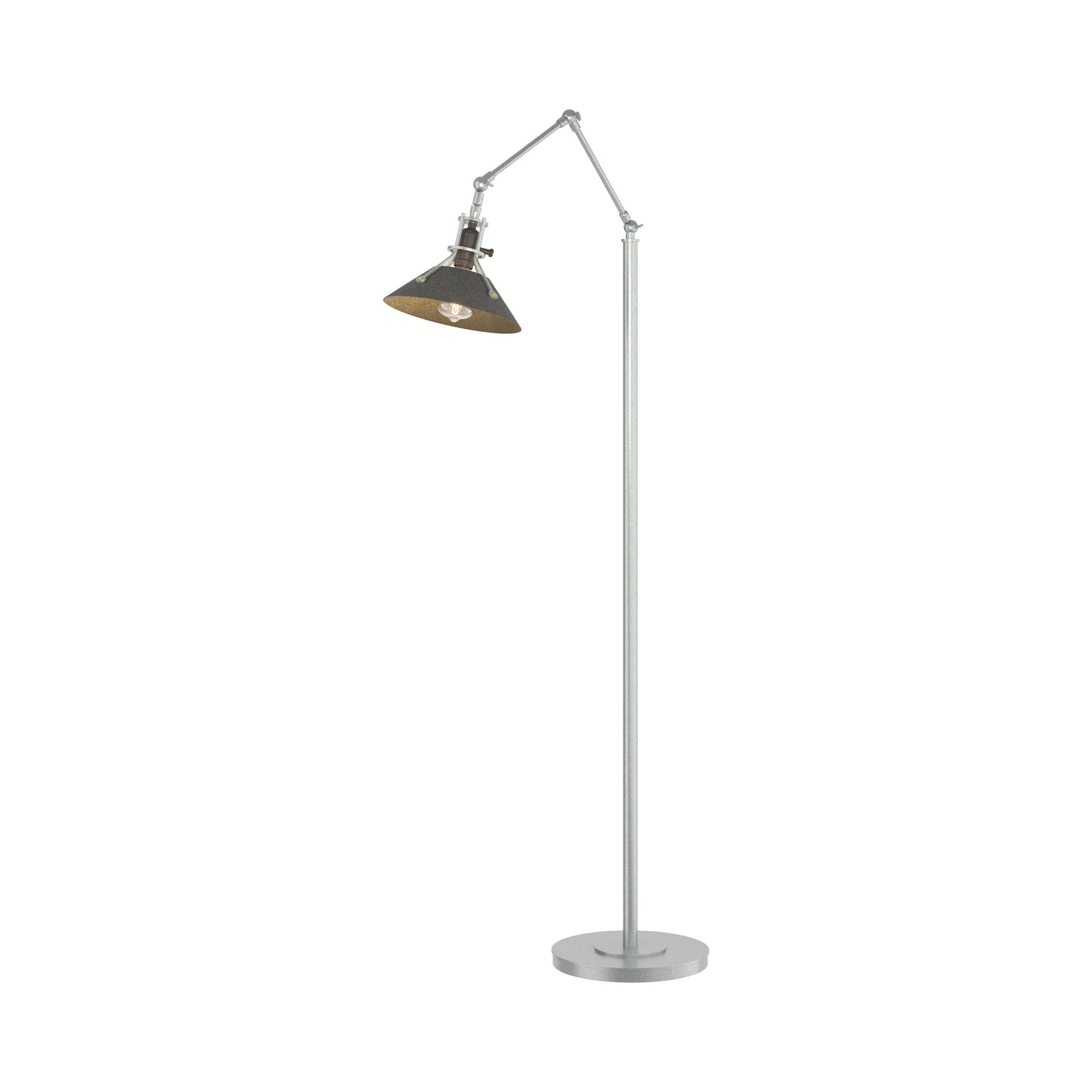 Henry Floor Lamp in Vintage Platinum/Natural Iron.