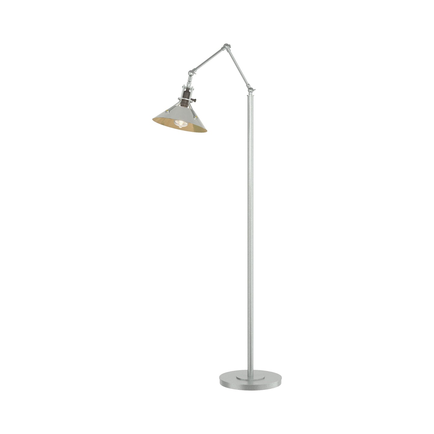 Henry Floor Lamp in Vintage Platinum/Sterling.