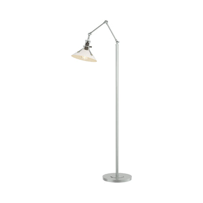 Henry Floor Lamp in Vintage Platinum/White.