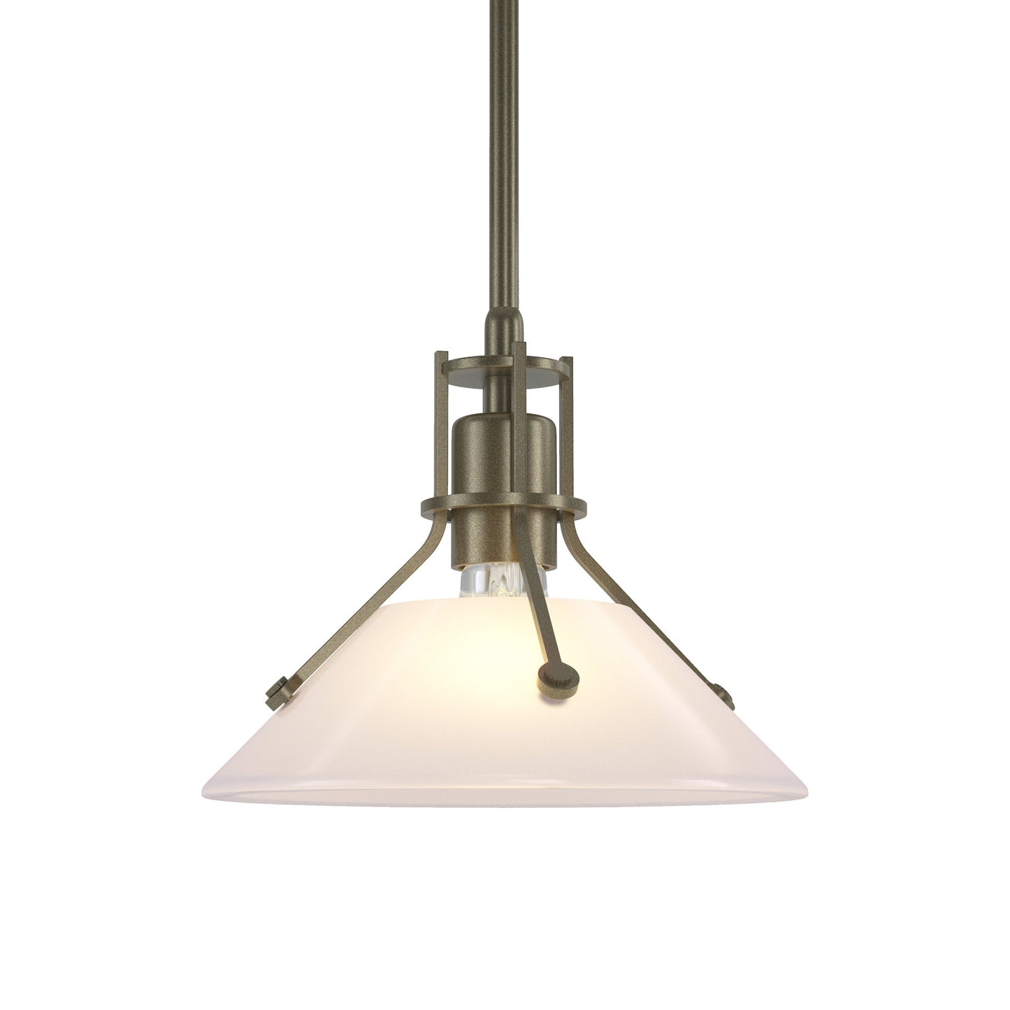 Henry Glass Mini Pendant Light in Soft Gold/Frosted Glass.