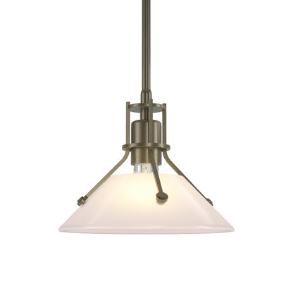 Henry Glass Mini Pendant Light in Soft Gold/Frosted Glass.