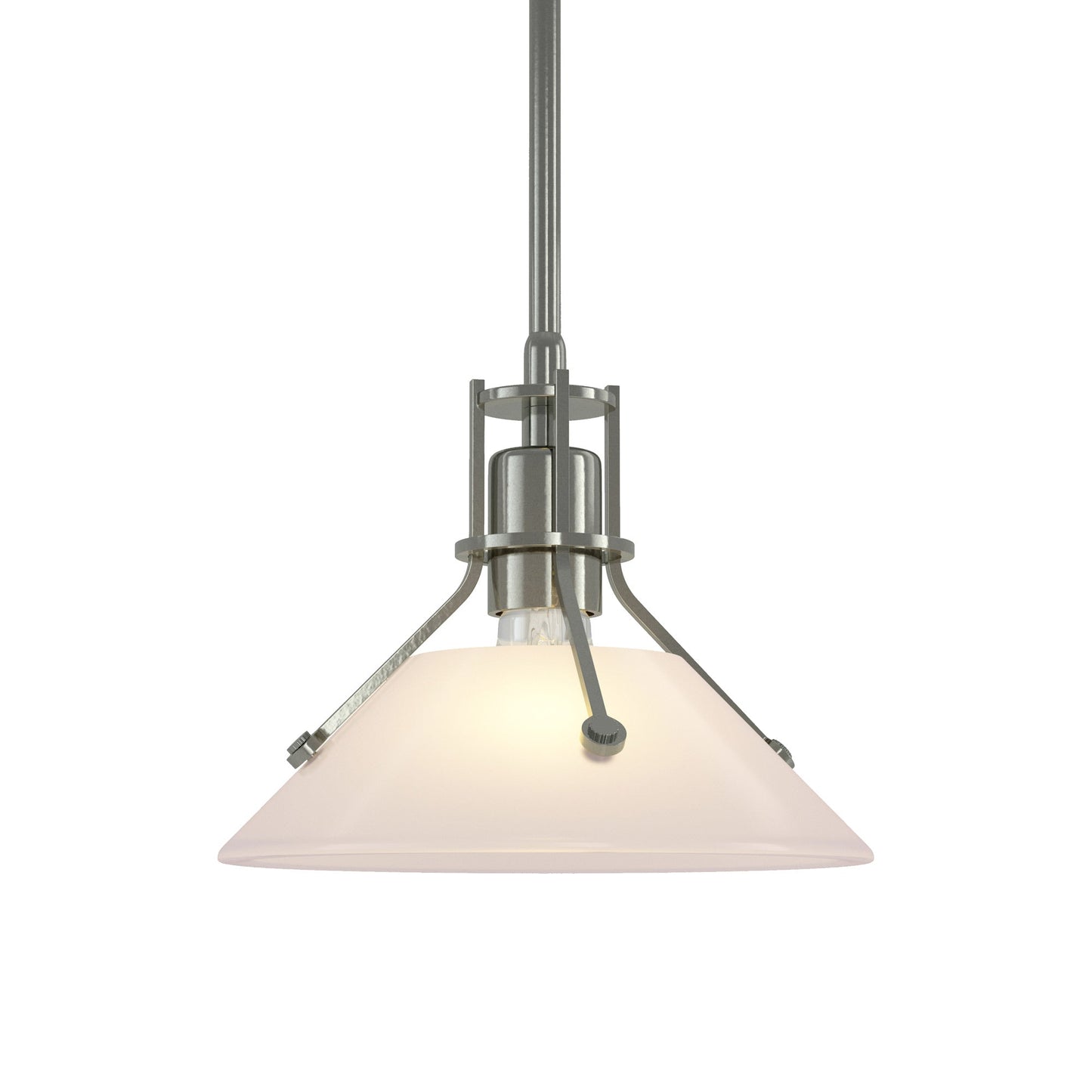 Henry Glass Mini Pendant Light in Sterling/Frosted Glass.