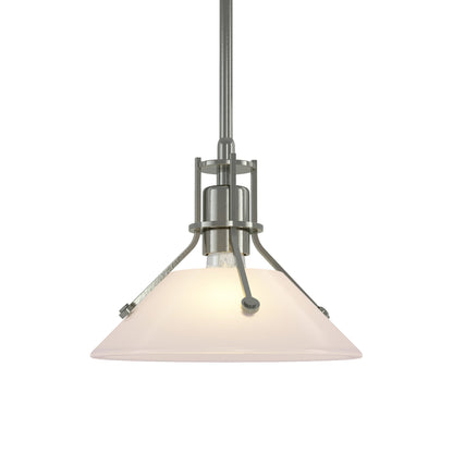 Henry Glass Mini Pendant Light in Sterling/Frosted Glass.