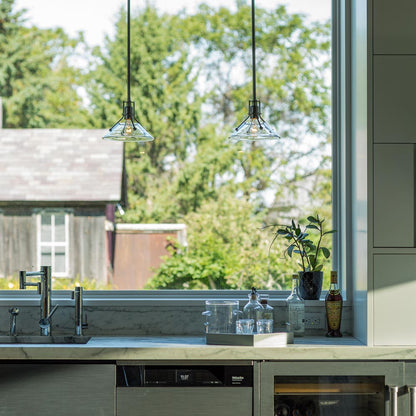 Henry Glass Mini Pendant Light in kitchen.