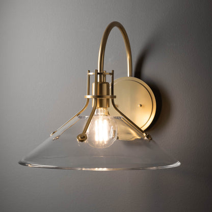 Henry Glass Shade Wall Light in Detail.