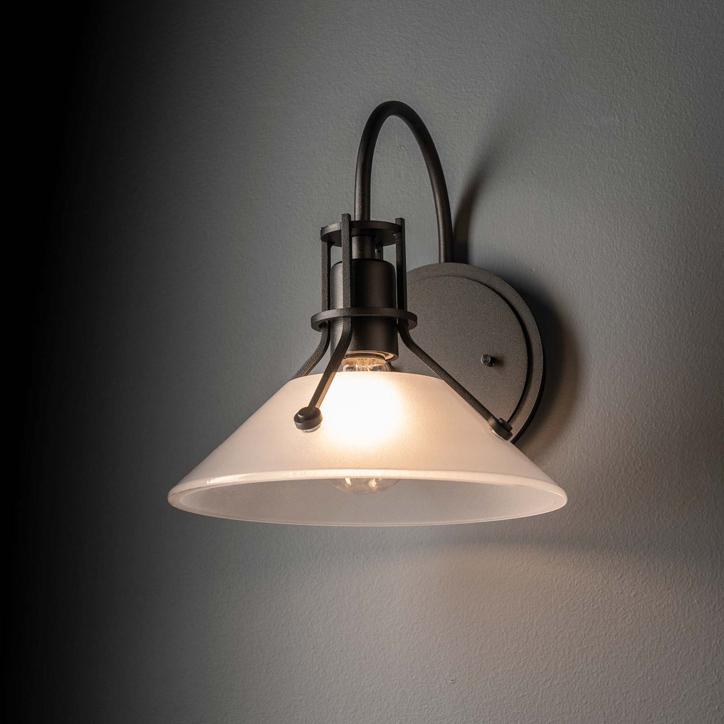 Henry Glass Shade Wall Light in Detail.
