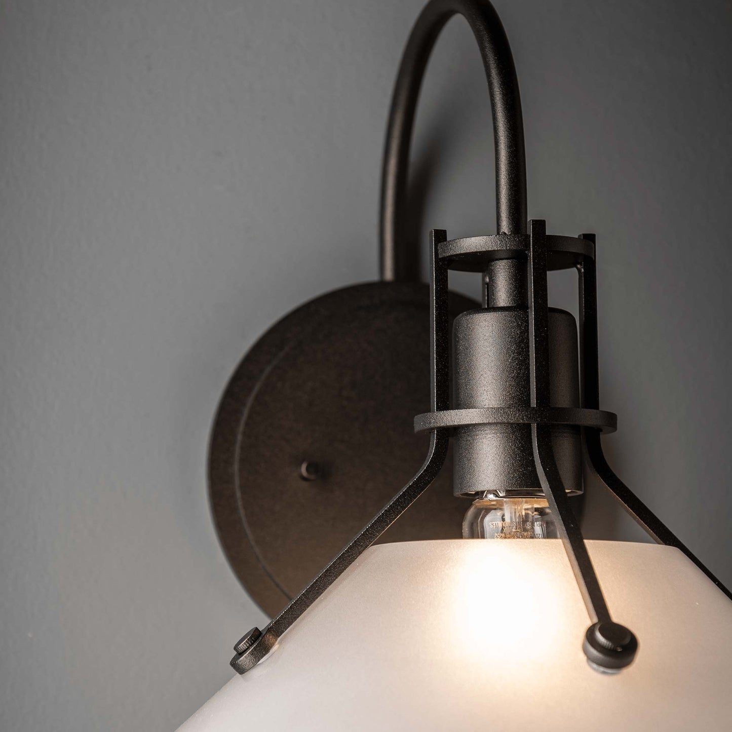 Henry Glass Shade Wall Light in Detail.