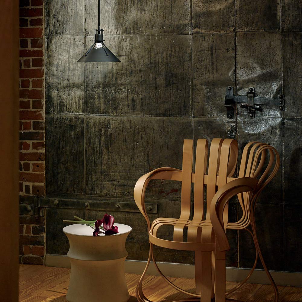 Henry Single Pendant Light in living room.