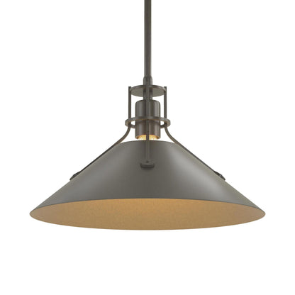 Henry Steel Shade Pendant Light in Dark Smoke/Dark Smoke.