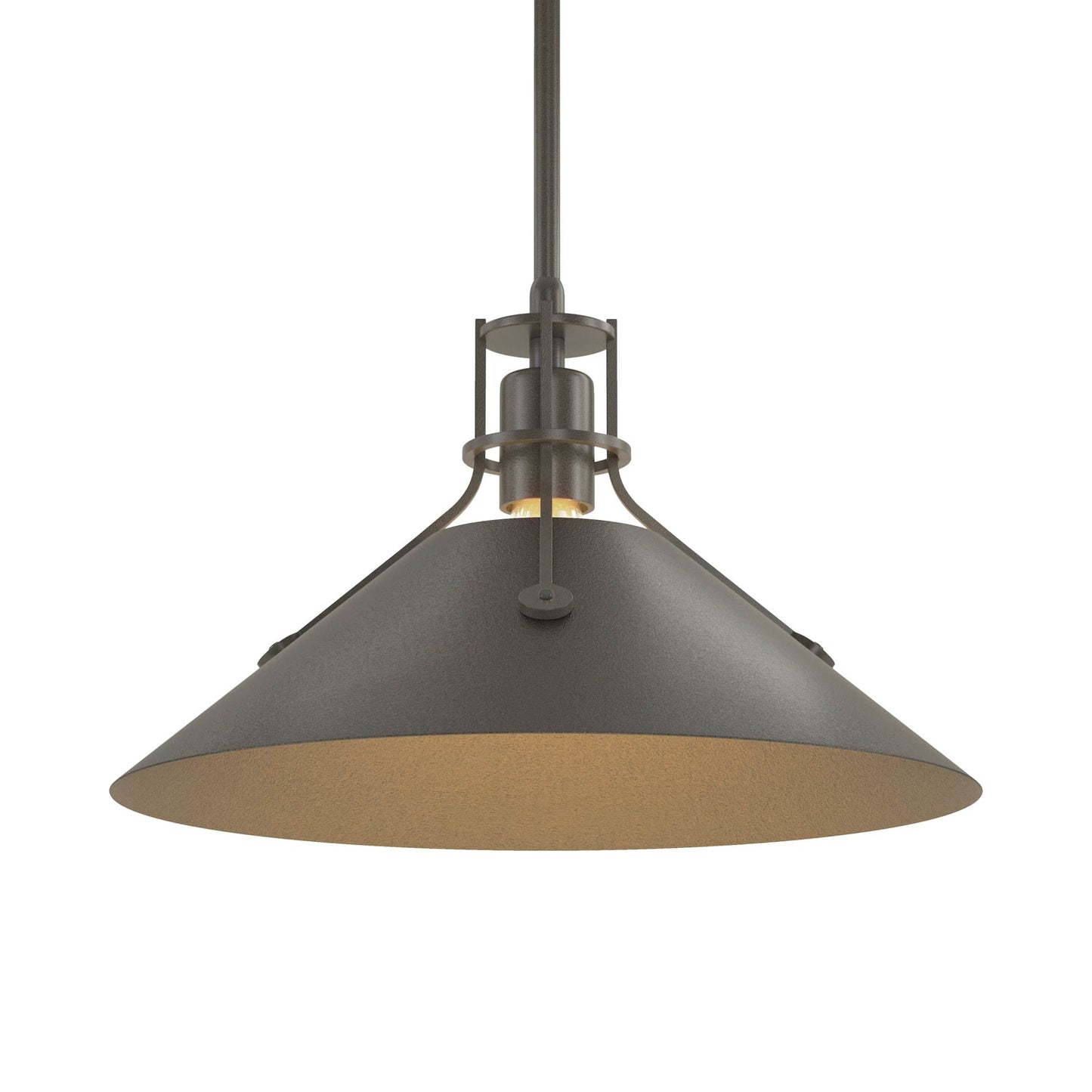 Henry Steel Shade Pendant Light in Dark Smoke/Oil Rubbed Bronze.