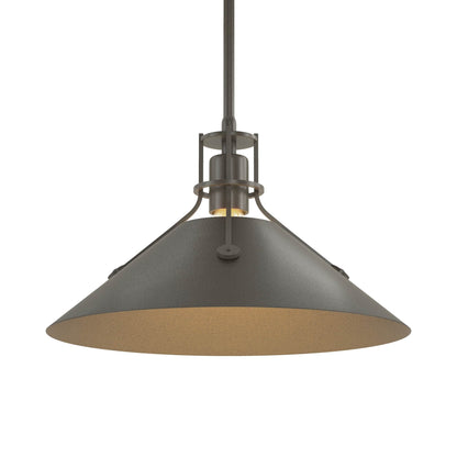 Henry Steel Shade Pendant Light in Dark Smoke/Oil Rubbed Bronze.