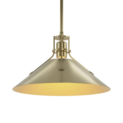 Henry Steel Shade Pendant Light in Modern Brass/Modern Brass.