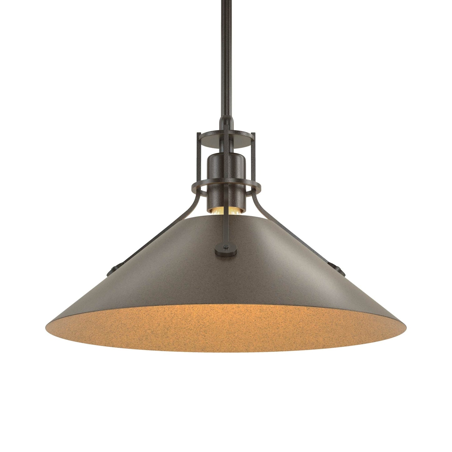 Henry Steel Shade Pendant Light in Oil Rubbed Bronze/Bronze.
