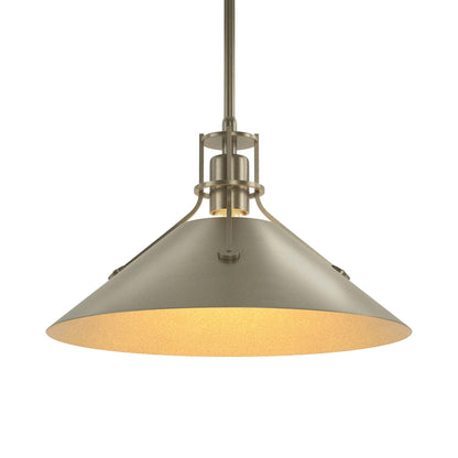 Henry Steel Shade Pendant Light in Soft Gold/Soft Gold.