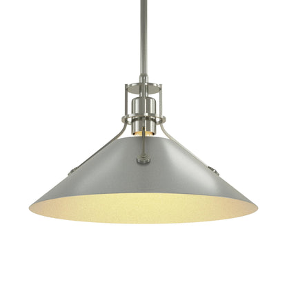 Henry Steel Shade Pendant Light in Sterling/Vintage Platinum.