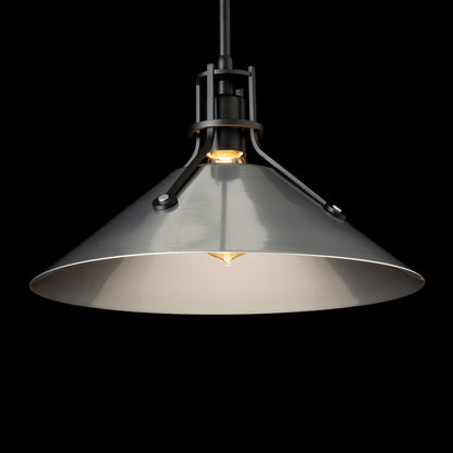 Henry Steel Shade Pendant Light in Detail.