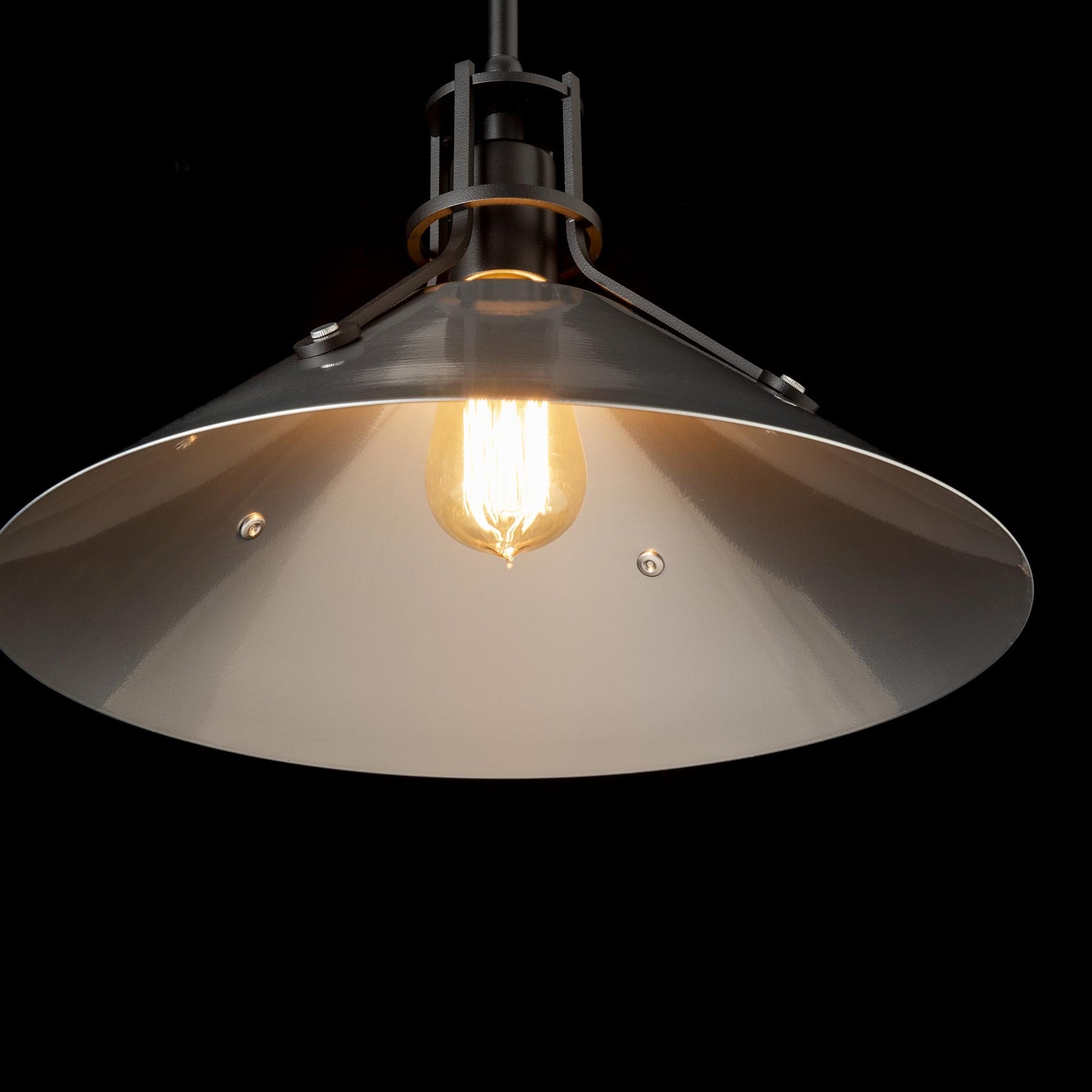 Henry Steel Shade Pendant Light in Detail.