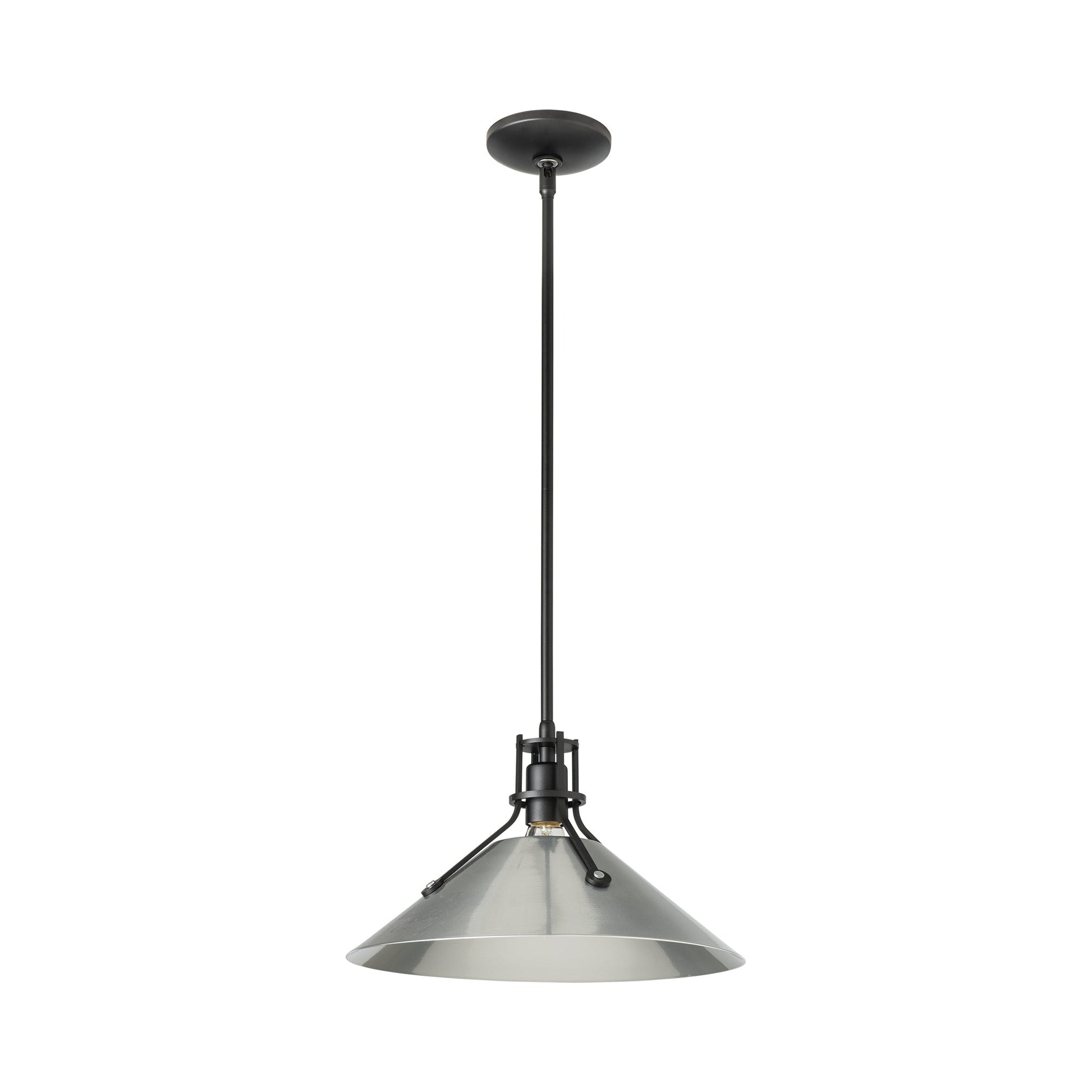 Henry Steel Shade Pendant Light in Detail.