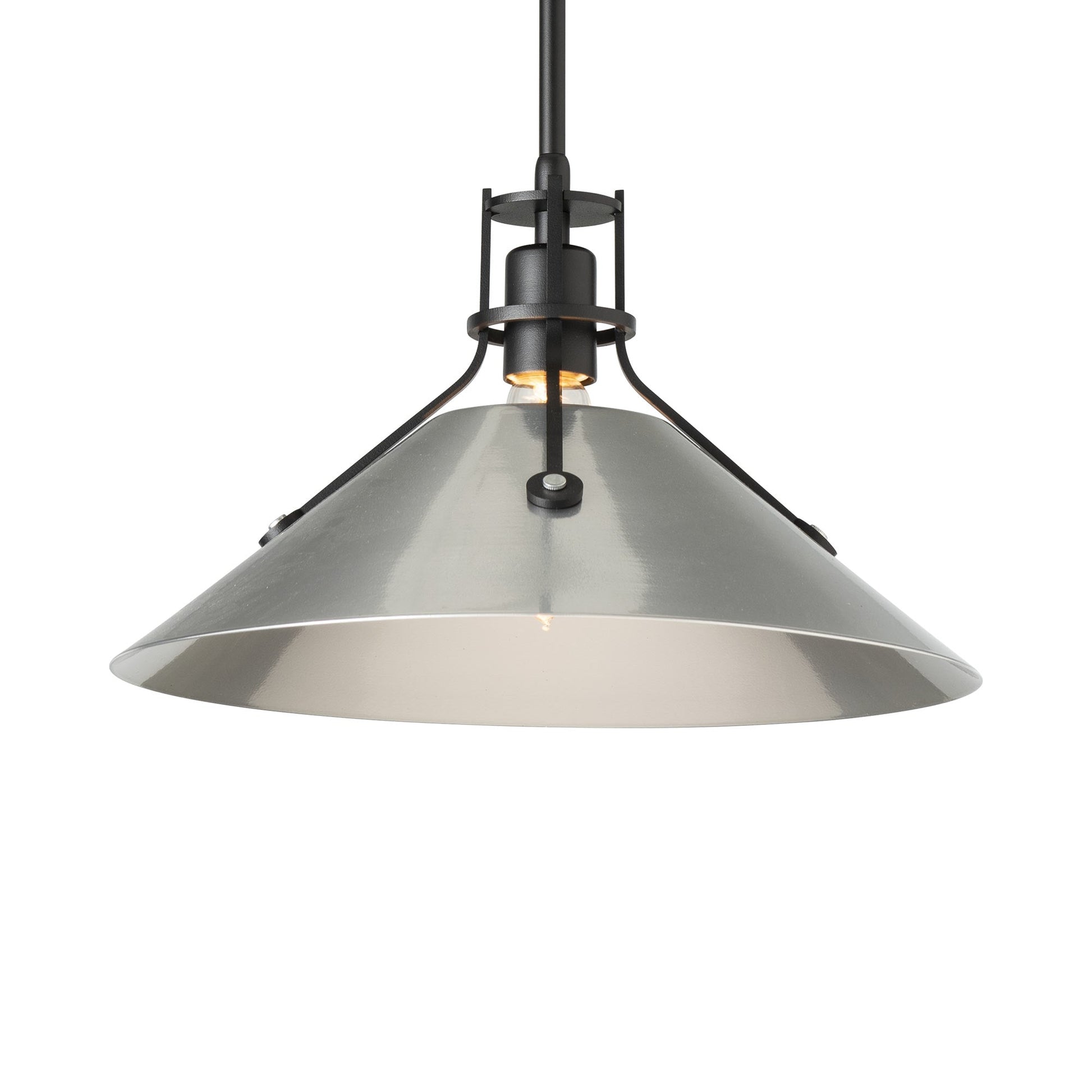 Henry Steel Shade Pendant Light in Detail.