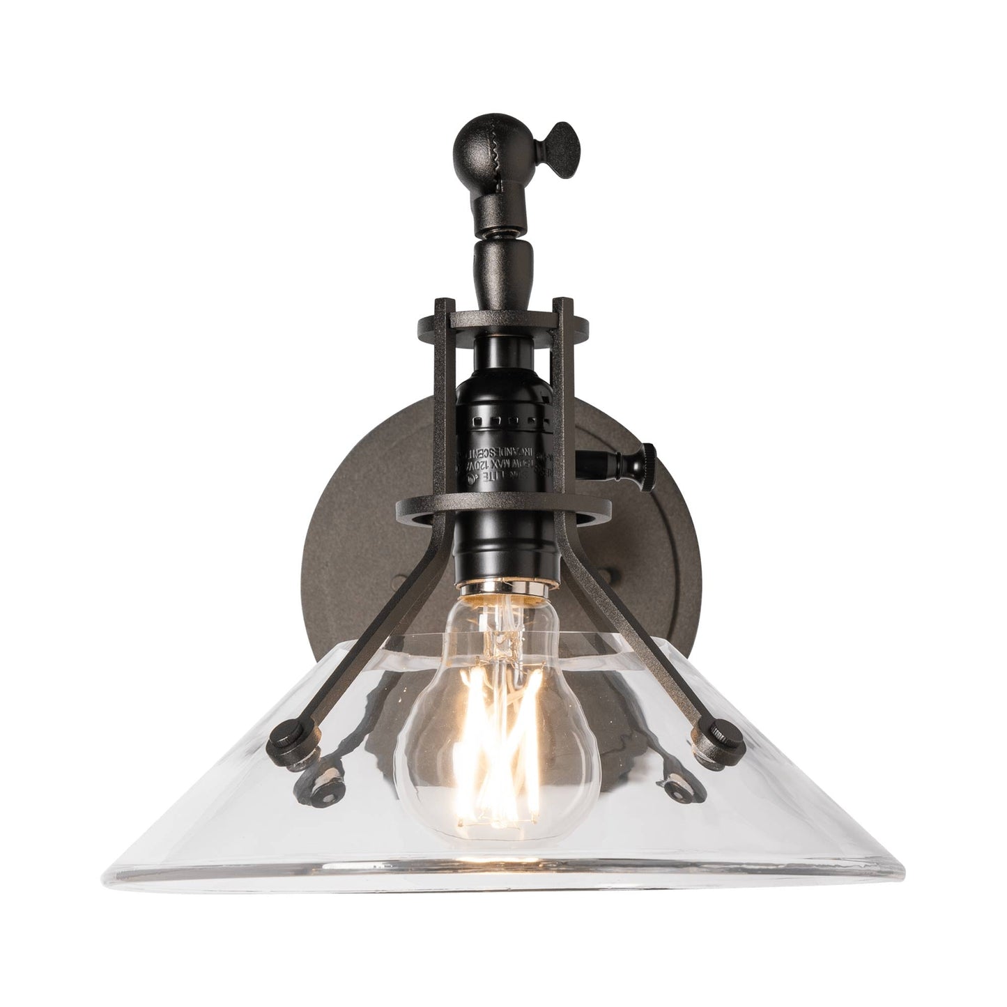 Henry Swing Arm Glass Shade Wall Light.