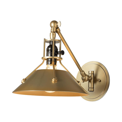 Henry Swing Arm Steel Shade Wall Light in Modern Brass/Modern Brass.
