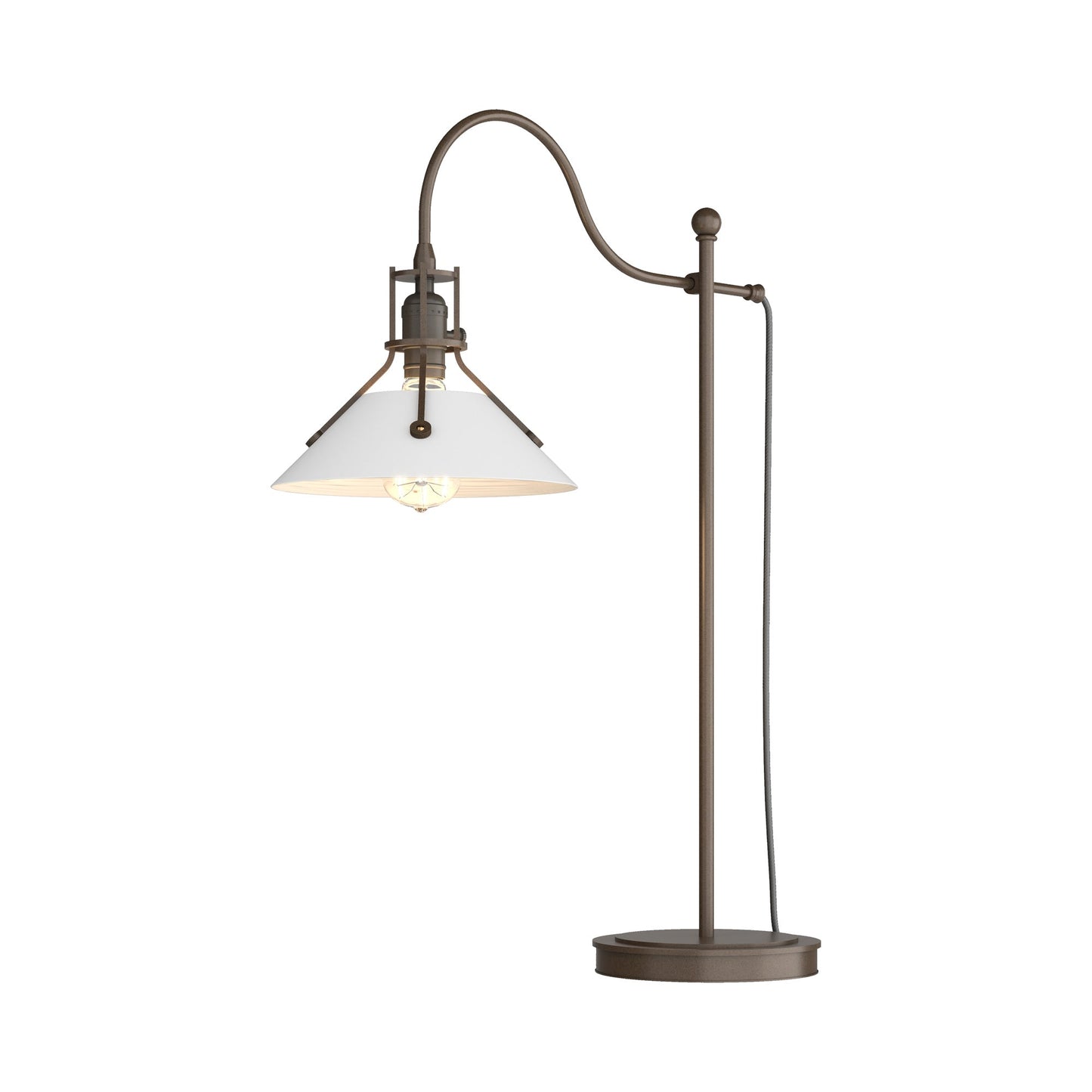 Henry Table Lamp in Bronze/White.