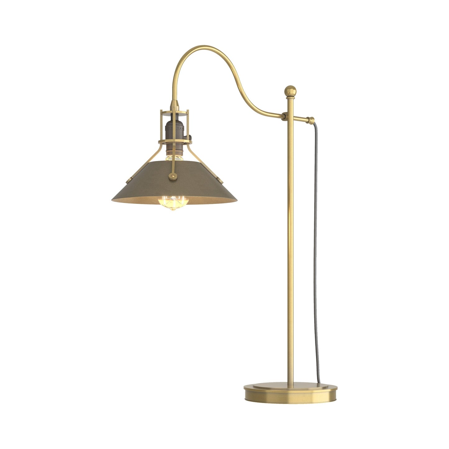 Henry Table Lamp in Modern Brass/Soft Gold.