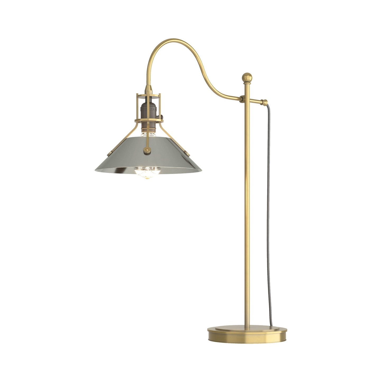 Henry Table Lamp in Modern Brass/Sterling.