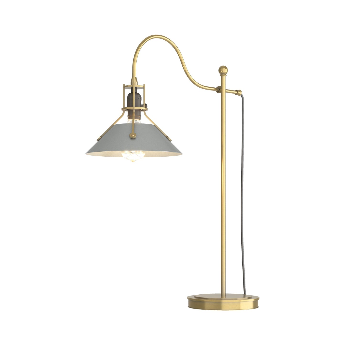 Henry Table Lamp in Modern Brass/Vintage Platinum.