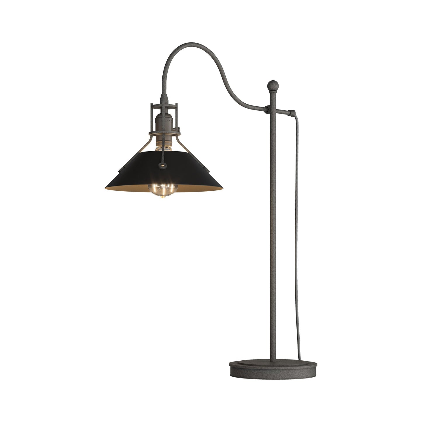 Henry Table Lamp in Natural Iron/Black.