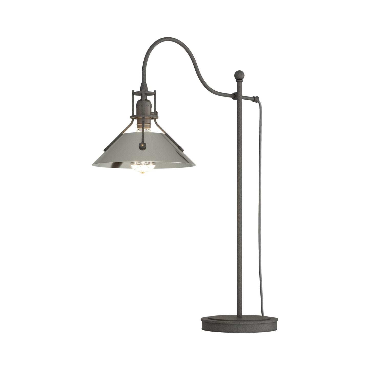 Henry Table Lamp in Natural Iron/Sterling.