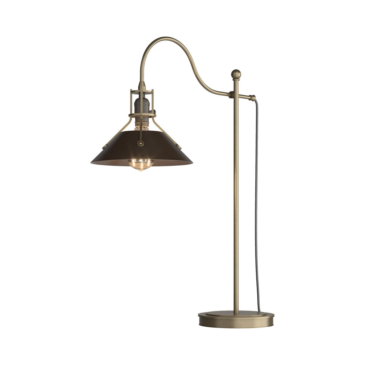 Henry Table Lamp in Soft Gold/Oil Rubbed Bronze.