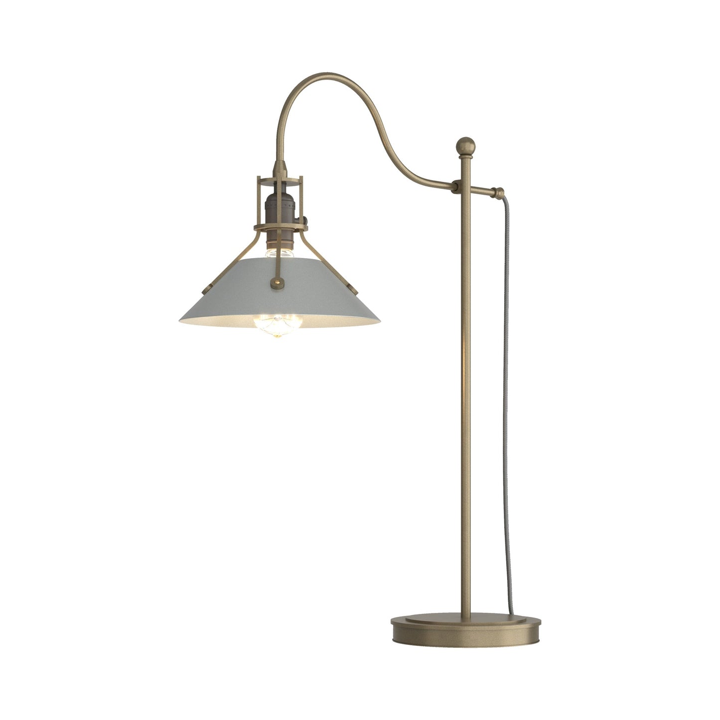 Henry Table Lamp in Soft Gold/Vintage Platinum.
