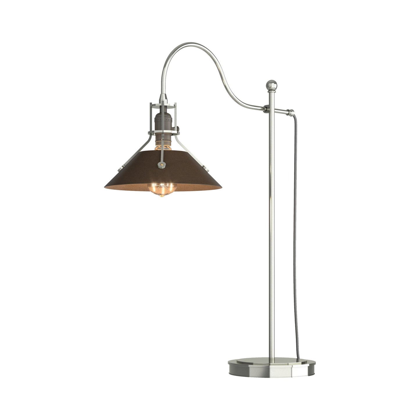Henry Table Lamp in Sterling/Bronze.