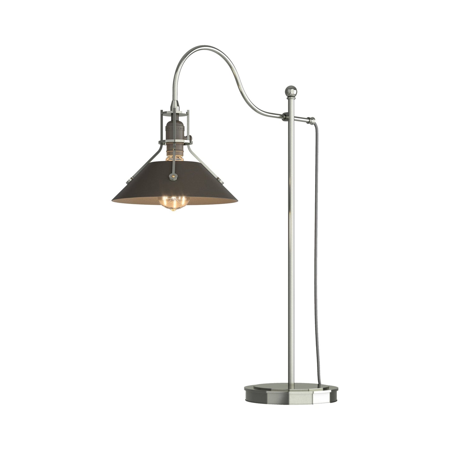 Henry Table Lamp in Sterling/Dark Smoke.