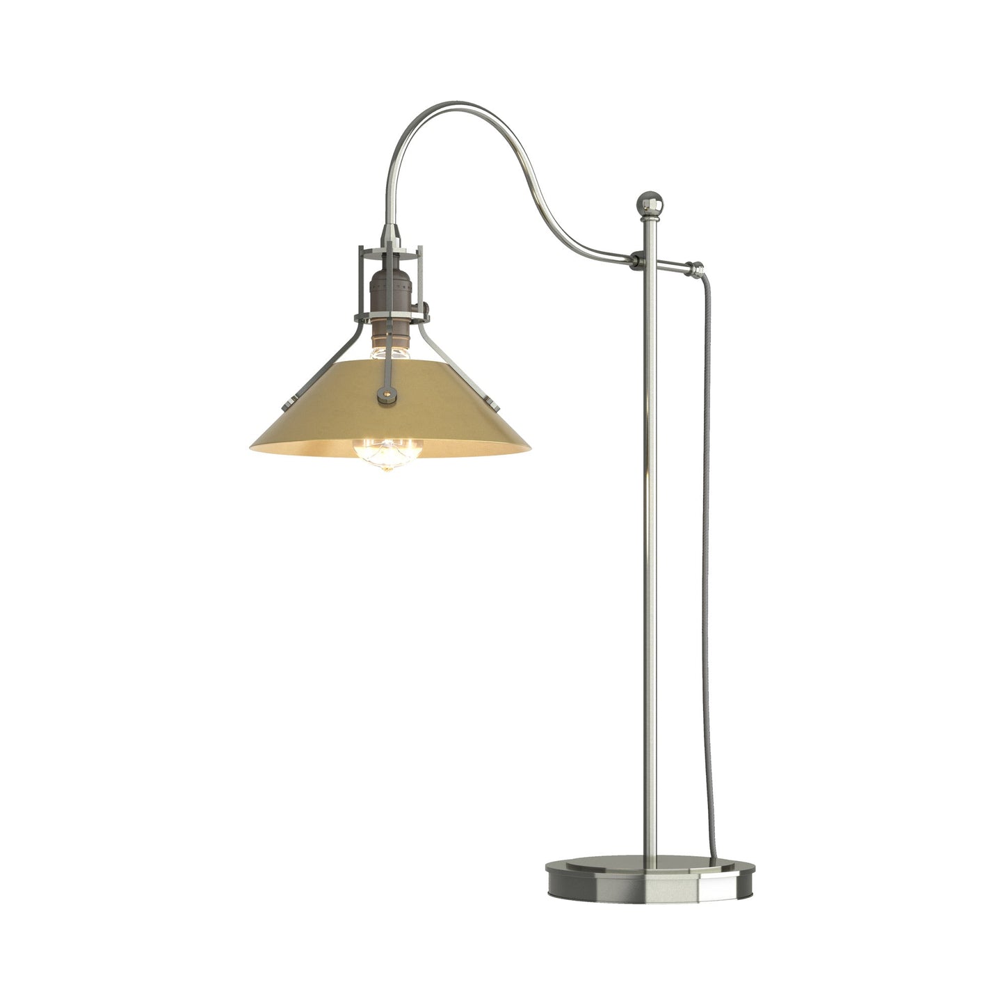 Henry Table Lamp in Sterling/Modern Brass.