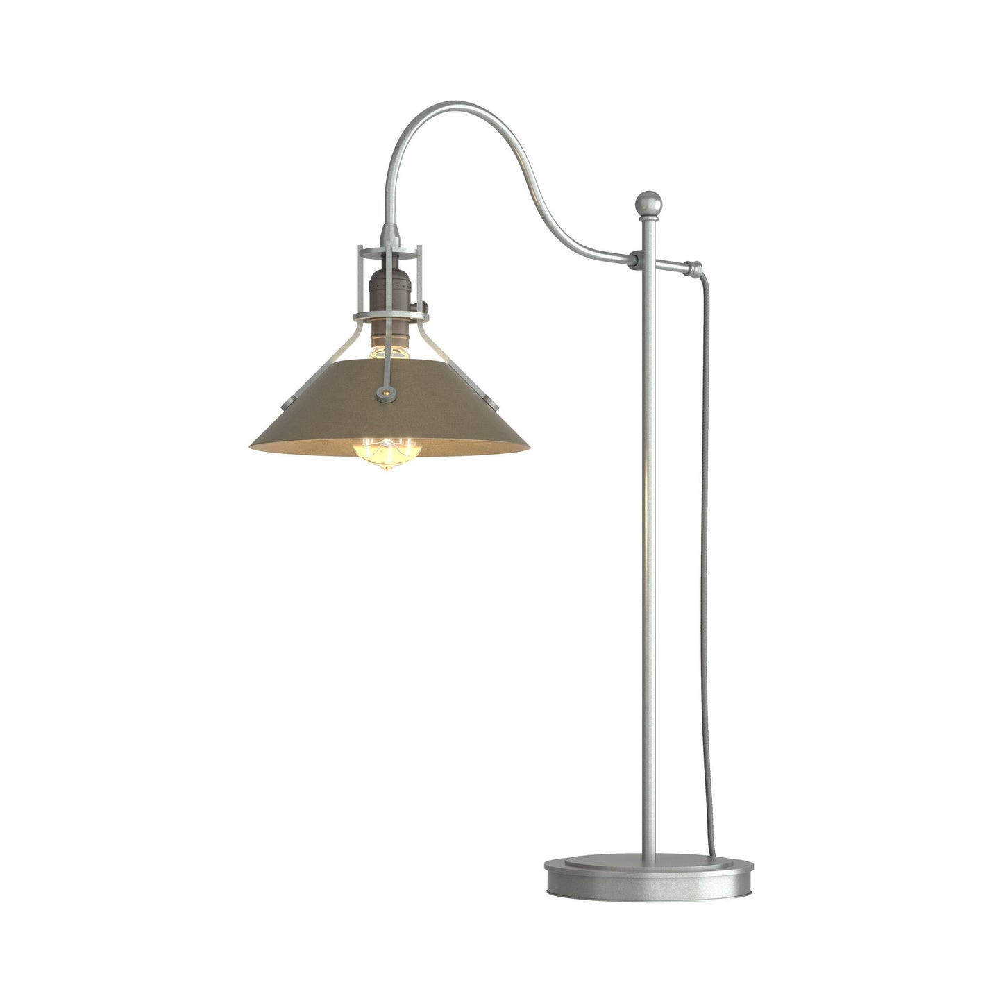 Henry Table Lamp in Vintage Platinum/Soft Gold.