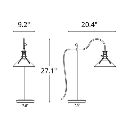 Henry Table Lamp - line drawing.