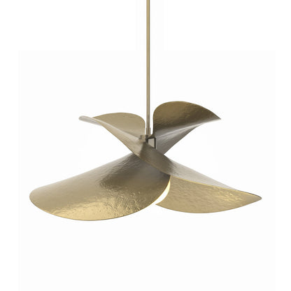 Hibiscus Pendant Light in Large/Multiple/Modern Brass.