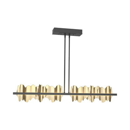 Hildene LED Pendant Light in Black/Modern Brass.