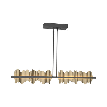 Hildene LED Pendant Light in Black/Soft Gold.